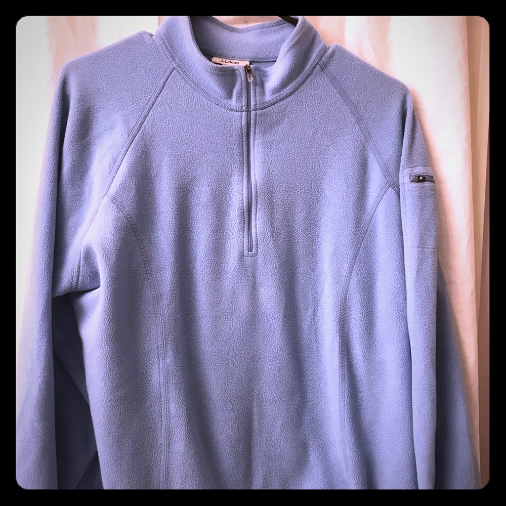 Light blue fleece pullover
